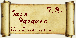 Tasa Maravić vizit kartica
